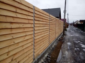 Деревянный забор елочка 150 метров фото в Ветлуге