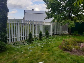 Забор из евроштакетника с забивными столбами 25 метров фото в Ветлуге