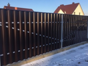 Забор из евроштакетника в шахматном порядке 10 соток фото в Ветлуге